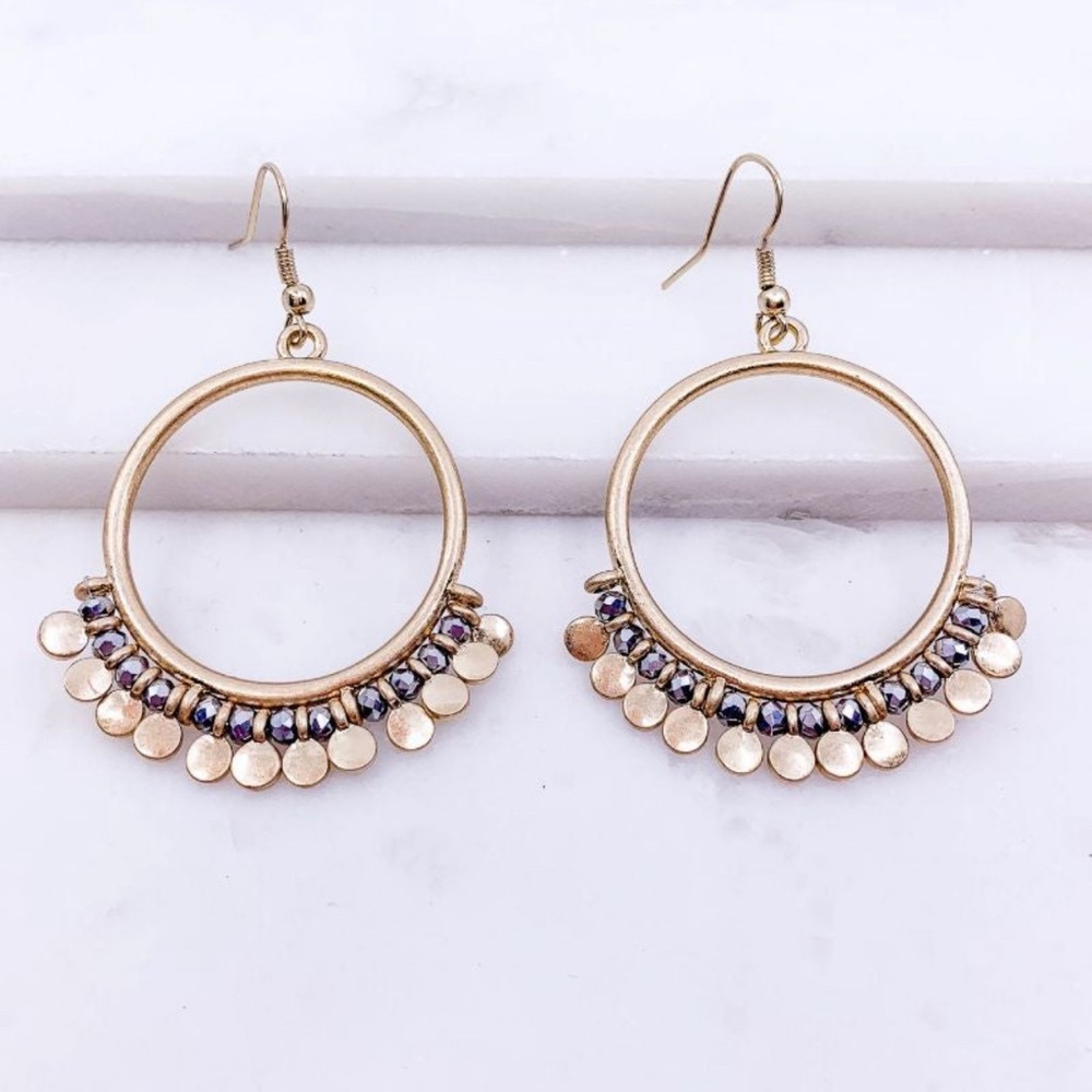 Beaded Hoop Earrings